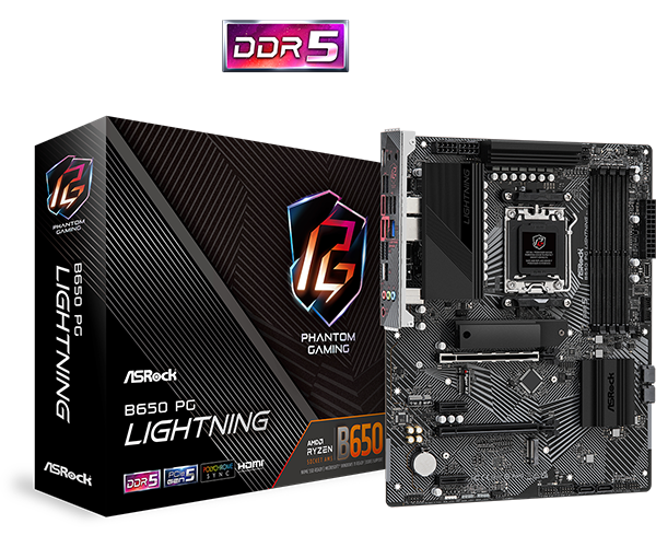 ASRock マザーボード B650 PG Lightning AMD Ryze ASRock | B650 PG Lightning